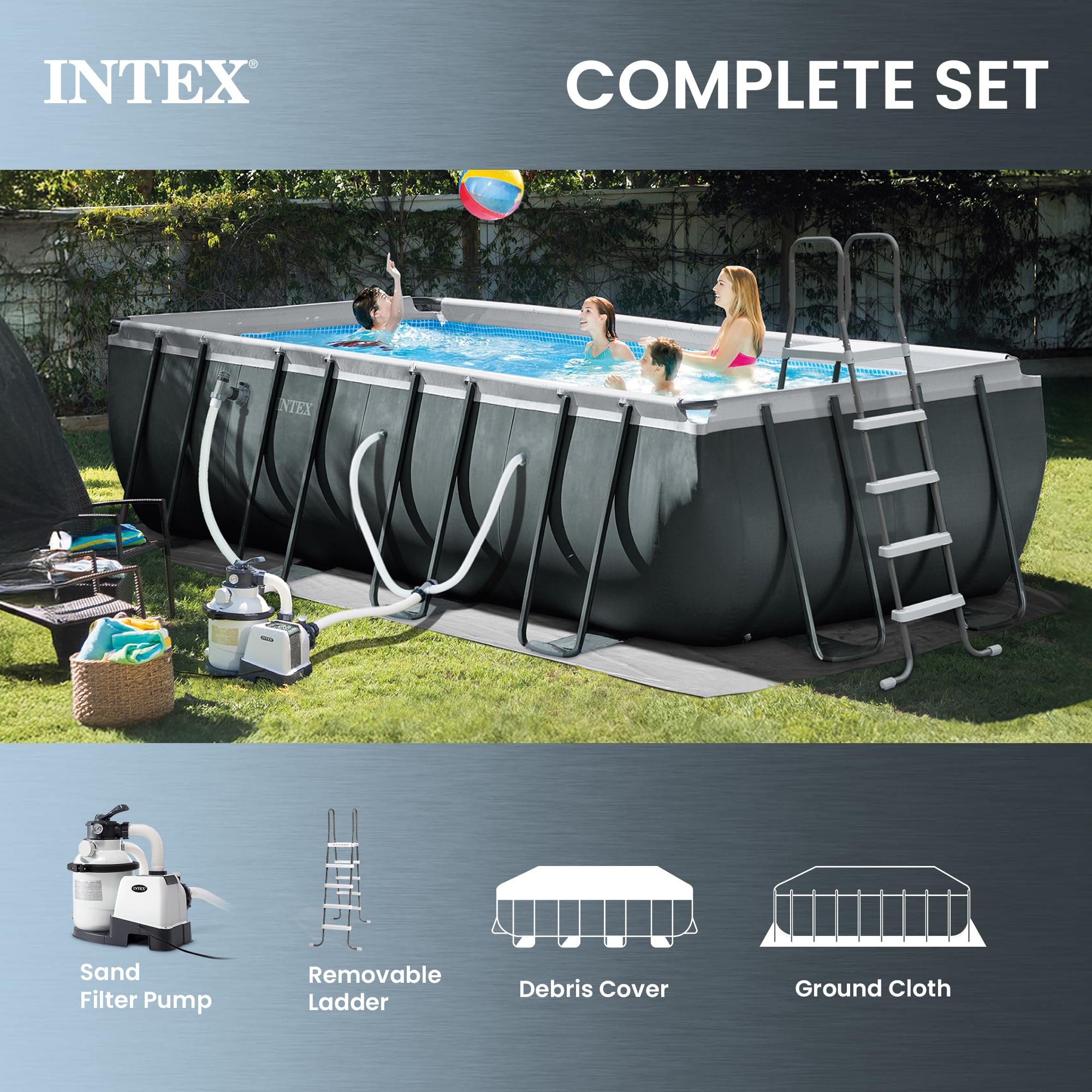 Amazon.com: INTEX 26355EH Ultra XTR 18ft x 9ft x 52in Above Ground